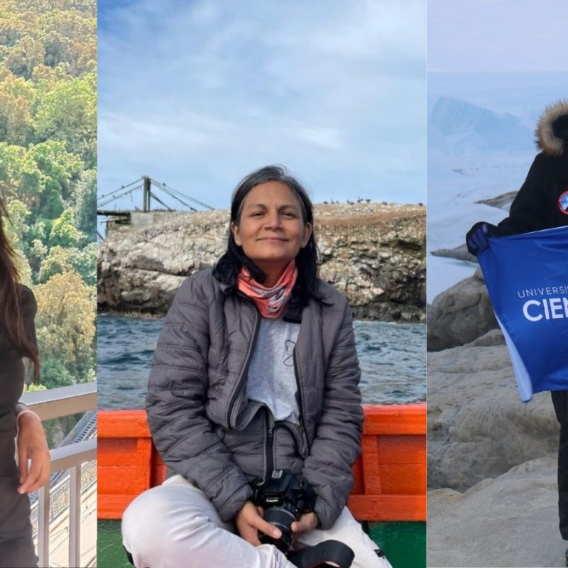 Investigadoras peruanas irán a la Antártida este año. De izquierda a derecha Kathya Espinoza, Liliana Ayala y Cinthya Bello.